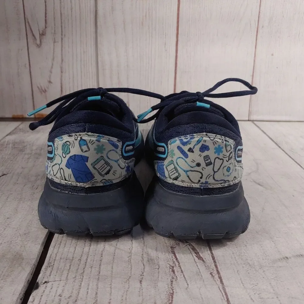 Brooks Trace 2 Hero Pack - WOMENS Size 9.5 - Navy Blue Running Nurse Shoes - Picture 5 of 7